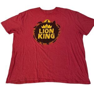 Disney’s The Lion King Around The World Safari Logo T Shirt Size 2XL Red